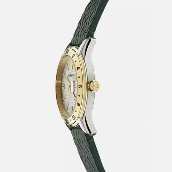 Versace Green Mens Analogue Watch Time Gmt main image 4